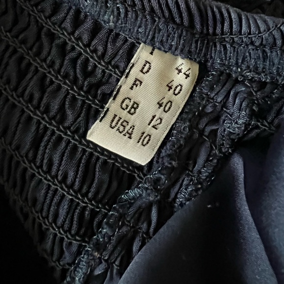 Last call - donating Feretti Jeans Gorgeous navy blue thick satin cocktail - Picture 7 of 8